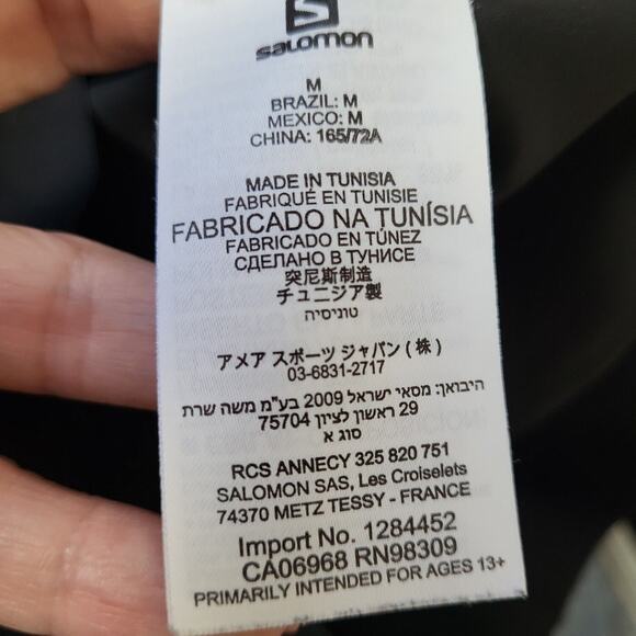 Salmon Womens Black Long Intensity Tight Skinny Leg Compression Size M - Picture 9 of 12